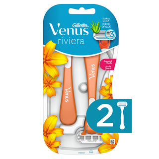 Gillette Venus Riviera Disposable Women's Razors - 3 Blades | 2 Pack
