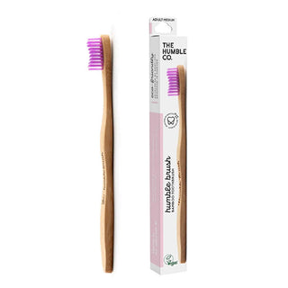 Humble Brush Bamboo Toothbrush Adult Purple Medium Hard