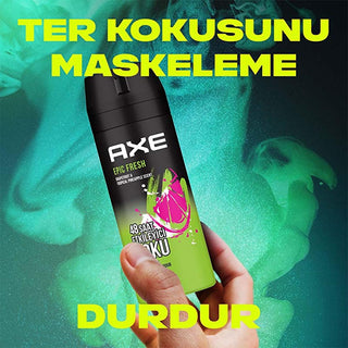axe epic fresh deodorant and body spray 150ml, axe epic fresh packaging, axe epic fresh grapefruit and pineapple fragrance Axe Epic Fresh Deodorant & Body Spray - 48 Hour Freshness for Men | 5.07 fl oz Axe Epic Fresh Deodorant & Body Spray - 48H Freshness axe, men-deodorant, body-spray, freshness, 48-hour-protection, dual-action, citrus-fragrance, tropical, aromatic, ai-generated