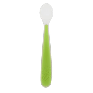 Chicco Soft Silicone Spoon Green 6 Months+