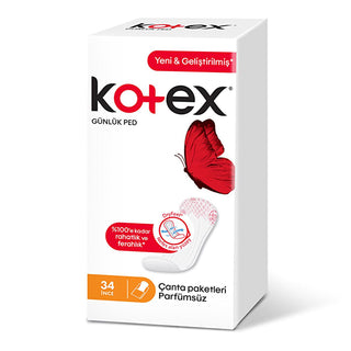 kotex lightdays daily pads unscented 34 count packaging, close-up of kotex lightdays daily pads Kotex Lightdays Daily Pads - Unscented, Thin Design for Comfort | 34 Count Kotex Lightdays Daily Pads - Unscented, 34 Count kotex, daily-pads, unscented-pads, feminine-care, women-products, cotton-pads, teen-pads, comfort, absorbent, ai-generated