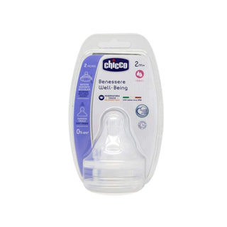 Chicco Baby Bottle Teat 2 Pack Silicone Medium Flow 2 Months+