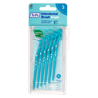 Interdental Brush Angle Handle 0.6mm - 6 Pack | Dental Care