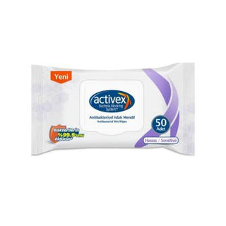 activex antibacterial wet wipes sensitive 50 count, open pack of activex antibacterial wet wipes, activex antibacterial wet wipes usage Activex Antibacterial Wet Wipes - Sensitive | 50 Count Activex Antibacterial Wet Wipes - Sensitive | 50 Count activex, antibacterial-wet-wipes, sensitive-skin, personal-care, hygiene-wipes, travel-wipes, ai-generated, convenient-cleaning, family-care, disposable-wipes