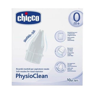 Chicco PhysioClean Nasal Aspirator Spare Tips 10 Pieces