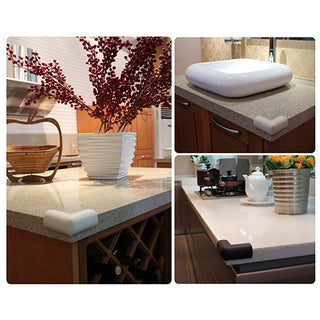 Baby Corner Guard Rubber Jumbo 4-Pack - Cream | Safety Corner Protectors