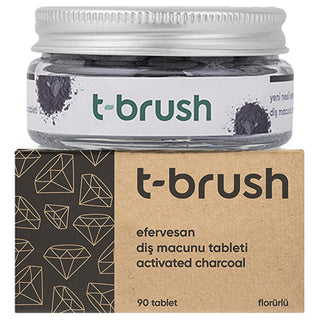 t-brush activated charcoal toothpaste tablets, packaging of t-brush charcoal toothpaste tablets, t-brush toothpaste tablet ingredients T-Brush Activated Charcoal Toothpaste Tablets - Fluoride, Vegan Formula for Sensitive Gums | 90 Tablets T-Brush Activated Charcoal Toothpaste Tablets - Vegan Formula t-brush, charcoal-toothpaste, vegan-toothpaste, sensitive-gums, teeth-whitening, natural-toothpaste, oral-care, eco-friendly-packaging, charcoal-tablets, ai-generated