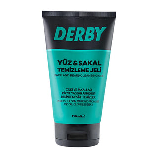 derby-facial-and-beard-cleanser-150ml, derby-facial-cleanser-in-use Derby Facial and Beard Cleanser - Gentle Daily Cleanser for All Skin Types | 5.07 fl. oz. Derby Facial and Beard Cleanser 150 ml derby, facial-cleanser, beard-care, men-s-skincare, gentle-cleanser, daily-use, ai-generated, cleanser-for-all-skin-types, 5-07-fl-oz, face-and-beard-cleanser