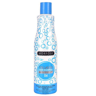 morfose collagen shampoo bottle, morfose collagen shampoo applied on thick hair Morfose Collagen Shampoo - Specially Formulated for Thick & Oily Hair | 500 ml Morfose Collagen Shampoo - Thick & Oily Hair Formula | 500 ml morfose, collagen-shampoo, thick-hair, oily-hair, shampoo, hair-care, repairing-shampoo, cleanser, enriching-hair-care, ai-generated