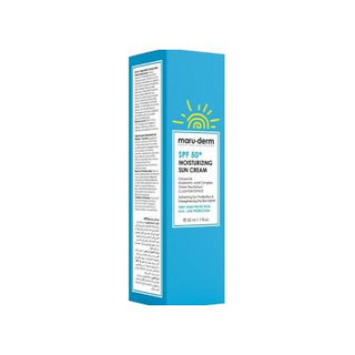 maruderm spf50 moisturizing sunscreen 50ml bottle, application of maruderm sunscreen on skin, ingredients of maruderm spf50 sunscreen Maruderm SPF50+ Moisturizing Sunscreen - 50ml Maruderm SPF50+ Moisturizing Sunscreen - 50ml sunscreen, spf50, moisturizing, vegan, skin-protection, hydration, maruderm, cucumber-extract, antioxidant, ai-generated