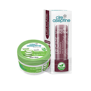 cire aseptine madberry lip balm and aloe vera cream set, madberry colored lip balm with aloe vera cream Cire Aseptine Madberry Lip Balm - 2-Pack with Aloe Vera Cream | 30 mL Cire Aseptine Lip Balm & Aloe Vera Cream Set lip-balm, aloe-vera-cream, hydration, hydrated-lips, dry-skin-relief, moisturizing, cracked-lips, beauty-products, skincare, ai-generated