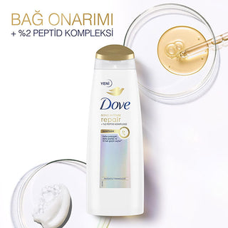 dove bond intense repair shampoo 400ml, bottle of dove hair repair shampoo, dove shampoo for damaged hair Dove Bond Intense Repair Shampoo - Revolutionary Hair Care for Damaged Hair | 400 ml Dove Bond Intense Repair Shampoo - 400ml for Damaged Hair dove, shampoo, damaged-hair, hair-care, bond-repair, peptide-complex, bio-protein-care, intense-repair, hair-repair, ai-generated