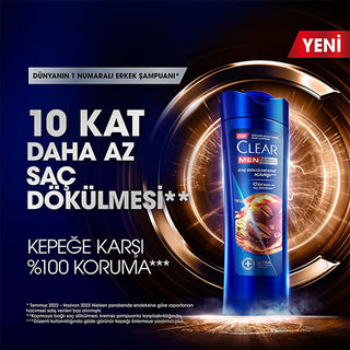 clear men anti hair fall shampoo 350ml, clear men anti dandruff shampoo 180ml, clear men shampoo bottle Clear Men Shampoo - Effective Against Dandruff and Hair Loss | 350 ml + 180 ml Clear Men Shampoo - Anti Hair Fall & Dandruff Control clear, men-shampoo, anti-hair-fall, anti-dandruff, hair-care, men-hair-products, scalp-care, niacinamide, coffee-extract, ai-generated