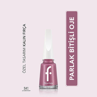 flormar nail enamel autumn story bottle, flormar nail enamel application, color swatch of flormar nail enamel 541 Flormar Nail Enamel - Autumn Story 541 | Perfect for Nail Enthusiasts Flormar Nail Enamel - Autumn Story flormar-nail-enamel, nail-polish, nail-care, vibrant-nail-colors, pigmented-nail-polish, flormar, autumn-nail-colors, durable-nail-enamel, ai-generated, healthy-nails