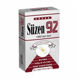 süper süzen 92 filter packaging, süper süzen 92 filter in use Süper Süzen 92 Filter - 30 Pack Süper Süzen 92 Filter - 30 Pack smoking-filters, super-sueden, tar-free-smoking, cigarette-filters, healthier-smoking, 30-pack-filters, smoke-filter, tobacco-products, smoking-accessories, ai-generated