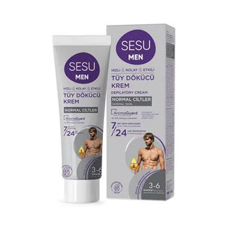 sesu men hair removal cream 100 ml, application of sesu men hair removal cream, hair removal results with sesu cream Sesu Men Hair Removal Cream - Quick & Effective | 100 ml Sesu Men Hair Removal Cream - Quick & Effective | 100 ml hair-removal-cream, men-personal-care, smooth-skin, susu-men, quick-hair-removal, spa-guide, skincare, ai-generated, vitamin-e, aromaguard
