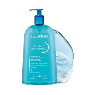 bioderma atoderm shower gel 1 litre bottle, Bioderma gentle cleanser for sensitive skin 1L, Atoderm Shower Gel in 1 Litre packaging Bioderma Atoderm Shower Gel - Gentle Cleanser | 1 Litre Bioderma Atoderm Shower Gel - Gentle Cleanser | 1 Litre bioderma, shower-gel, sensitive-skin, moisturizing-cleanser, gentle-cleanser, dry-skin-care, hydrating-gel, family-friendly, ai-generated, bath-products