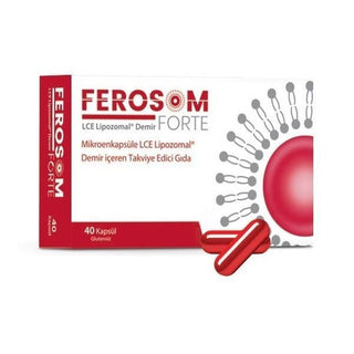 ferosom forte liposomal iron capsules, bottle of ferosom forte with 40 capsules, close-up of ferosom fort capsule Ferosom Forte Liposomal Iron Capsules - 40 Count Ferosom Forte Liposomal Iron Capsules - 40 Count ferosom, liposomal-iron, dietary-supplement, adults, gluten-free, health-supplement, iron-capsules, vitamin-c, research-backed, ai-generated
