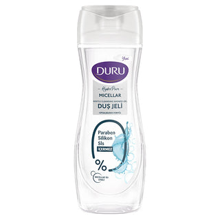 duru hydro pure micellar shower gel 450ml bottle, close up of duru micellar shower gel texture Duru Hydro Pure Micellar Shower Gel - Gentle Cleansing for Sensitive Skin | 450 ml Duru Hydro Pure Micellar Shower Gel duru, micellar-shower-gel, sensitive-skin, gentle-cleansing, hypoallergenic, without-paraben, skincare, body-wash, soft-formula, ai-generated
