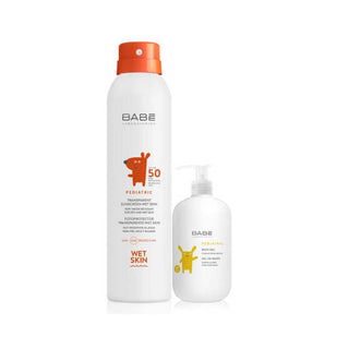 Babe Pediatric Sunscreen Spray for Wet Skin SPF50 200ml + Pediatric Shower Gel 100ml Kofre
