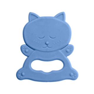 Bambino Rubber Soft Teether - Blue Cat
