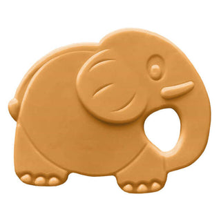 Bambino Rubber Soft Teether - Orange Elephant
