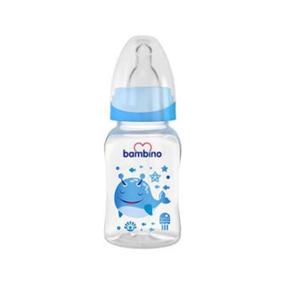 Bambino Oval PP Baby Bottle with Grip 150ml 0+ Months - Red - Pineapple