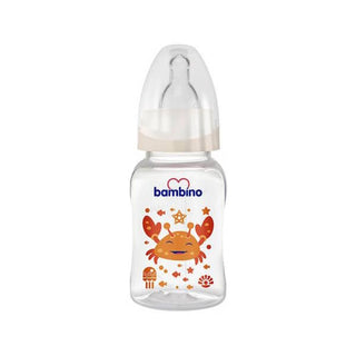 Bambino Oval PP Bottle with Grip 150ml 0+ Months - Cream Crab