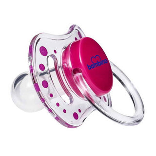 Bambino Silicone Pacifier 0-6 Months - Red Spotted
