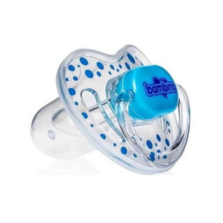 Bambino Silicone Pacifier 0-6 Months - Blue Spotted