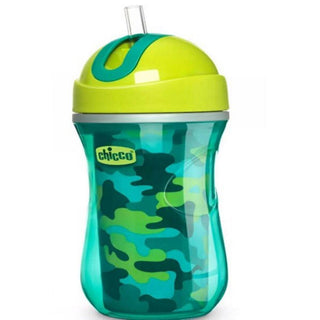 Chicco Thermal Insulated Sports Glass with Straw 14 Months+ Green Camouflage Men's 266ml