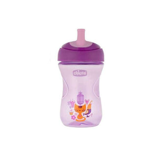 Chicco Training Cup with Straw 12 Months+ with Purple Cat 266ml