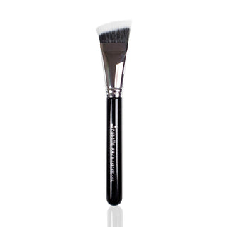 nascita duo fiber face brush, close-up of the duo fiber makeup brush, nascita fan brush for liquid makeup Nascita Eğimli Duo Fibre Yüz Fırçası - Perfect for Liquid Foundation and Contour | Makeup Lovers Nascita Duo Fiber Face Brush - Exceptional Makeup Application makeup-brushes, duo-fibre-brush, foundation-application, cosmetic-tools, nascita, makeup-lovers, flawless-makeup, beauty-tools, ai-generated, professional-makeup
