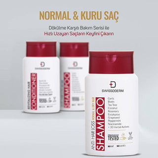 Swissoderm Anti-Hair Fall Shampoo for Normal & Dry Hair - 300ml | Nourishing Formula