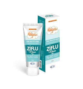 ziflu diaper rash cream front view, ziflu diaper rash cream back view, ziflu diaper rash cream application on skin Ziflu Diaper Rash Cream - Prevents Skin Irritation | 50g Ziflu Diaper Rash Cream - Prevents Skin Irritation | 50g diaper-rash-cream, ziflu, skin-care, baby-care, parenting, caregivers, athletes, skin-protection, soothing-cream, ai-generated