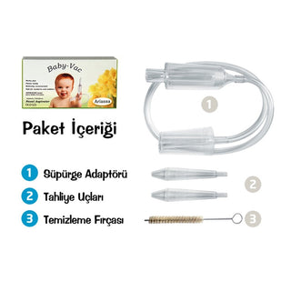 Baby-Vac Nasal Aspirator for Newborns - Ergonomic Design | Safe and Easy