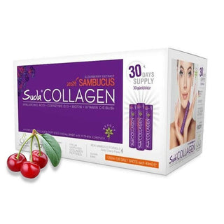 suda collagen sambucus cherry flavor drink, 30 x 40 ml suda collagen sambucus beverage Suda Collagen Sambucus Cherry - 30 x 40 ml Suda Collagen Sambucus Cherry - 30x40 ml suda-collagen, collagen-drink, sambucus, cherry-flavored, nutritional-supplement, skin-health, hyaluronic-acid, biotin, antioxidants, ai-generated