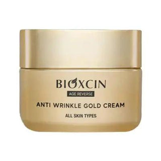 Bioxcin Age Reverse Anti-Aging Gold Cream 50 ml, Close-up of Bioxcin Age Reverse Cream texture, Bioxcin Age Reverse Cream packaging Bioxcin Age Reverse Cream - Anti-Aging Gold Formula | 50 ml Bioxcin Age Reverse Cream - Anti-Aging Gold Formula | 50 ml bioxcin, age-reverse, anti-aging, gold-cream, skincare, wrinkle-reduction, hydrating-cream, luxury-skincare, ai-generated, facial-moisturizer