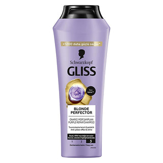 gliss blonde perfector purple shampoo bottle, gliss shampoo usage instructions Gliss Blonde Perfector Purple Shampoo - Moisturizing Care for Color-Treated Hair | 8.45 fl. oz. Gliss Blonde Perfector Purple Shampoo - For Color-Treated Hair gliss, purple-shampoo, hair-care, color-treated-hair, blonde-hair, brassiness-reduction, moisturizing, shine-enhancing, damaged-hair-repair, ai-generated