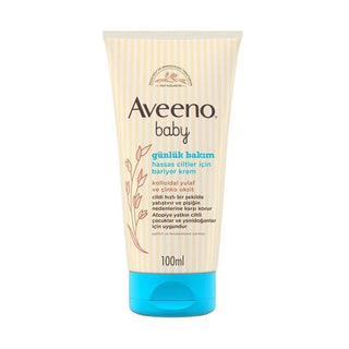 aveeno baby barrier cream container, close up of aveeno baby barrier cream, application of aveeno baby barrier cream on skin Aveeno Baby Barrier Cream - Sensitive Skin | 100ml Aveeno Baby Barrier Cream - Sensitive Skin 100ml aveeno, baby-products, barrier-cream, sensitive-skin, diaper-care, parenting, moisturizer, baby-skincare, fragrance-free, ai-generated