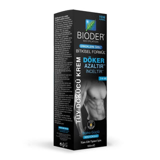 bioder hair removal cream for men, bioder bio epilation cream 100 ml package, close up of bioder hair removal cream Bioder Hair Removal Cream - Gentle Formula | 100 ml Bioder Hair Removal Cream - Gentle Formula | 100 ml bioder, hair-removal, men-grooming, smooth-skin, moisturizing-cream, hair-reduction, gentle-formula, skincare, men, ai-generated