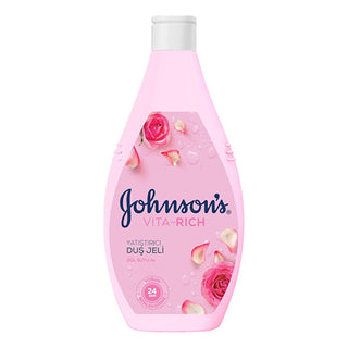 johnsons-vita-rich-rose-water-shower-gel-400ml, soothing-rose-water-shower-gel-in-bottle Johnson's Vita-Rich Shower Gel - Rose Water - Moisturizing & Soothing Formula for All Skin Types | 400 ml Johnson's Rose Water Shower Gel 400 ml johnsons, shower-gel, rose-water, moisturizer, skincare, bath-products, body-care, soothing, ai-generated, luxurious-lather