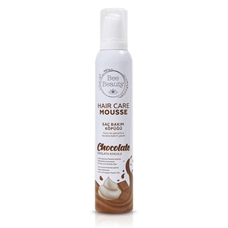 bee beauty hair care foam chocolate scent 200 ml, chocolate scented hair care foam applied to hair, bottle of bee beauty hair care foam Bee Beauty Hair Care Foam - Chocolate Scent for Weak Hair | 200 ml Bee Beauty Hair Care Foam - Chocolate Scent 200 ml bee-beauty, hair-care, foam, chocolate-scented, weak-hair, hair-repair, conditioner, all-hair-types, ai-generated, hair-products