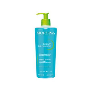 bioderma sebium foaming gel cleanser 500ml, bioderma foaming gel for oily skin, bioderma sebium cleanser on a bathroom shelf Bioderma Sebium Foaming Gel Cleanser - Deep Cleanse | 500ml Bioderma Sebium Foaming Gel Cleanser 500ml bioderma, sebium-foaming-gel, cleanser, oily-skin, combination-skin, facial-wash, skin-care, deep-cleaning, hydrating, ai-generated