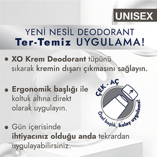 xo unscented cream deodorant packaging, application of xo unscented cream deodorant, natural ingredients of xo unscented cream deodorant XO Unscented Cream Deodorant - Effective Protection for Sensitive Skin | 2.5 fl. oz. XO Unscented Cream Deodorant - Sensitive Skin Safe xo, unscented-deodorant, cream-deodorant, sensitive-skin, vegan, eco-friendly, natural-deodorant, aluminum-free, recyclable-packaging, ai-generated