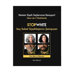 StopWhite Hair Beard Blackening Shampoo Set 400 ml