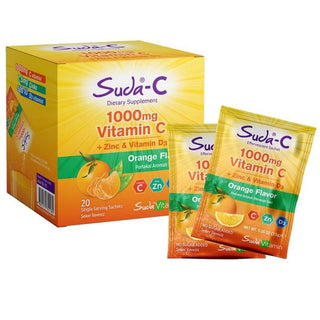 Suda-C 1000 mg Vitamin C 20 Sachet Orange Flavored