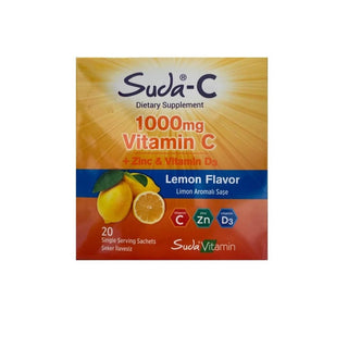 Suda-C 1000 mg Vitamin C 20 Sachet Lemon Flavored