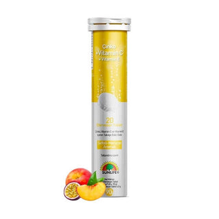 Sunlife Zinc + Vitamin C + Vitamin E 20 Effervescent Tablets