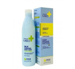 cecemed silk damaged hair conditioner 300ml, moisturizing hair conditioner for damaged hair, product image of cece med silk conditioner CeceMed Silk Damaged and Dry Hair Conditioner - 300ml CeceMed Silk Conditioner for Damaged Hair - 300ml cecemed, silk-conditioner, damaged-hair, dry-hair, hair-care, hair-repair, moisturizing-conditioner, ai-generated, keratin-conditioning, silk-amino-acids